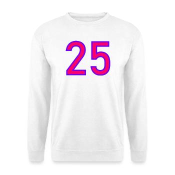 25. 25 ANS. 25e ANNIVERSAIRE. ANNIVERSAIRE 25 ANS. - Sweat-shirt Unisexe - blanc - Devant