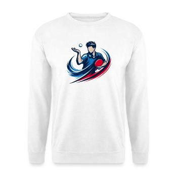 Table Tennis Serve Shirt Ping Pong Player - Unisex Sweatshirt - white - Front
