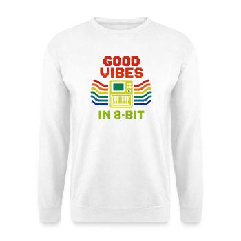 Gute Vibes in 8-Bit | Chiptune Retro Musik - Unisex Pullover - Weiß - Vorne