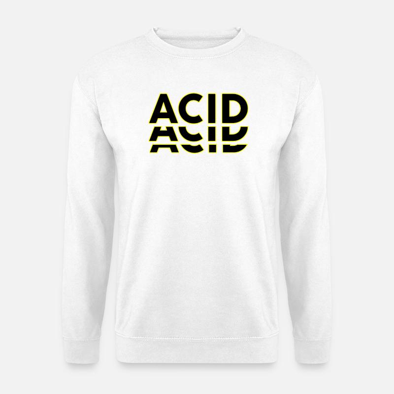 Acid Techno Amelie Hard Dark Beats - Unisex Sweatshirt - white