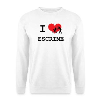I like Fencing Heart and Silhouette Combat - Unisex Sweatshirt - white - Front