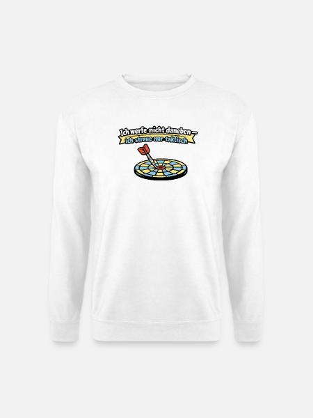 Taktischer Wurf: Dart Humor - Unisex Pullover - Weiß