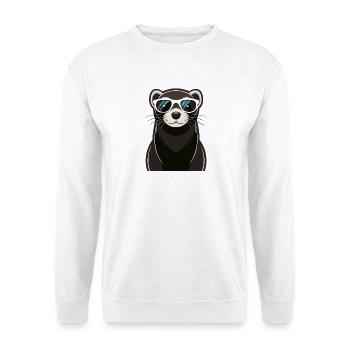 Furet Cool avec Lunettes de Soleil - Sweat-shirt Unisexe - blanc - Devant
