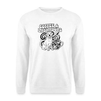 Coffee Labrador's Dog Outline - Unisex Sweatshirt - white - Front