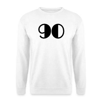 90. 90 ANS. 90e ANNIVERSAIRE. ANNIVERSAIRE 90 ANS. - Sweat-shirt Unisexe - blanc - Devant