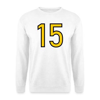 15. 15 ANS. 15e ANNIVERSAIRE. ANNIVERSAIRE 15 ANS. - Sweat-shirt Unisexe - blanc - Devant