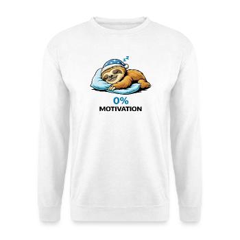Paresseux endormi à zéro pour cent - Sweat-shirt Unisexe - blanc - Devant