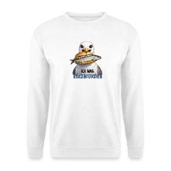 Ich mag Fischbrötchen - Unisex Pullover - Weiß - Vorne