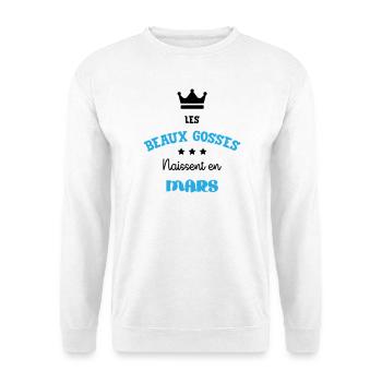 Cadeau naissance bébé garçon Mars Beaux Gosses BG - Sweat-shirt Unisexe - blanc - Devant