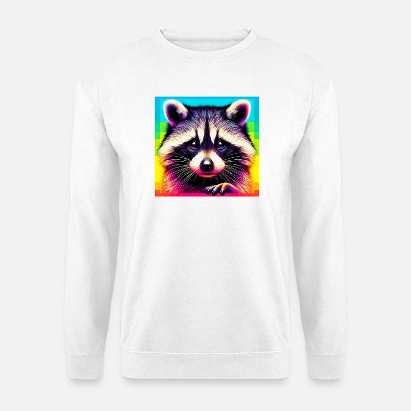 Waschbär - Unisex Pullover - Weiß