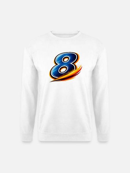 Nummer 8 Fußball Shirt Mittelfeld Allrounder - Unisex Pullover - Weiß