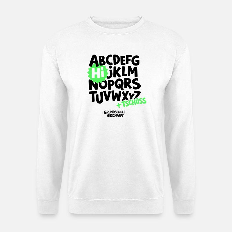 Grundschule Abschluss Shirt ABC - Unisex Pullover - Weiß