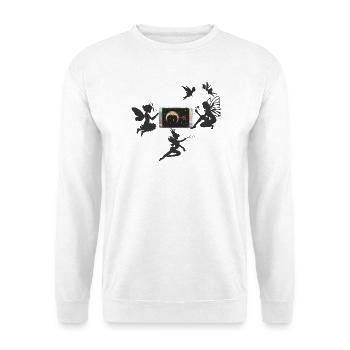 Sichelmond mit Sternen - Unisex Pullover - Weiß - Vorne