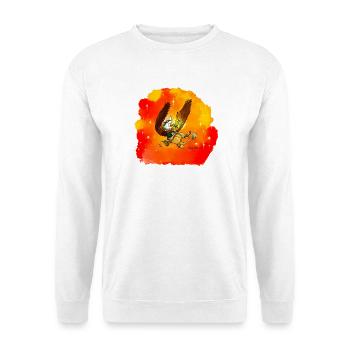 Stern-Sucher Greif - Unisex Pullover - Weiß - Vorne - Alina (178cm) & Michal (187cm)