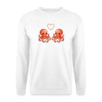 Octopus Love - Sweat-shirt Unisexe - blanc - Devant
