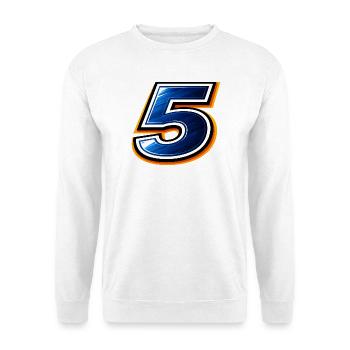 Number 5 Football Jersey Sporty Design - Unisex Sweatshirt - white - Front