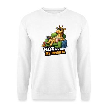 Not My Problem Giraffe Couch Meme - Unisex Sweatshirt - white - Front