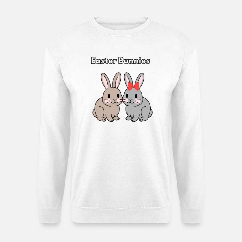 Osterhasen Süßes Hasen-Paar-Shirt - Unisex Pullover - Weiß