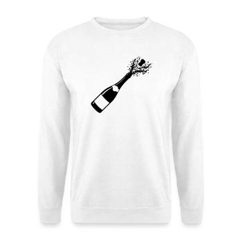Funkelnde Flaschenpop-Silhouette - Unisex Pullover - Weiß - Vorne