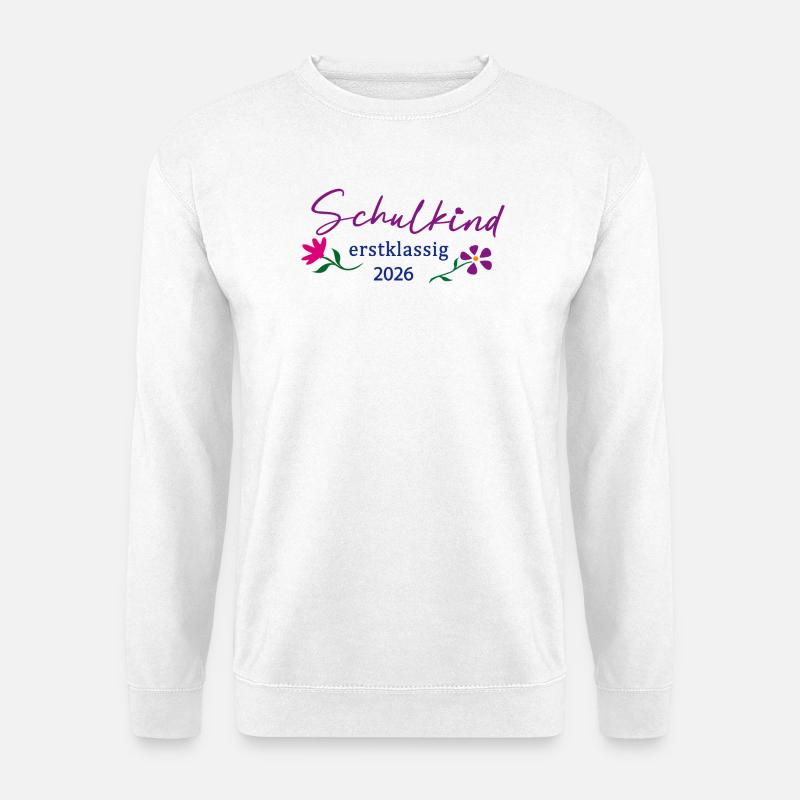 Schulkind Erstklassig 2026  - Unisex Pullover - Weiß