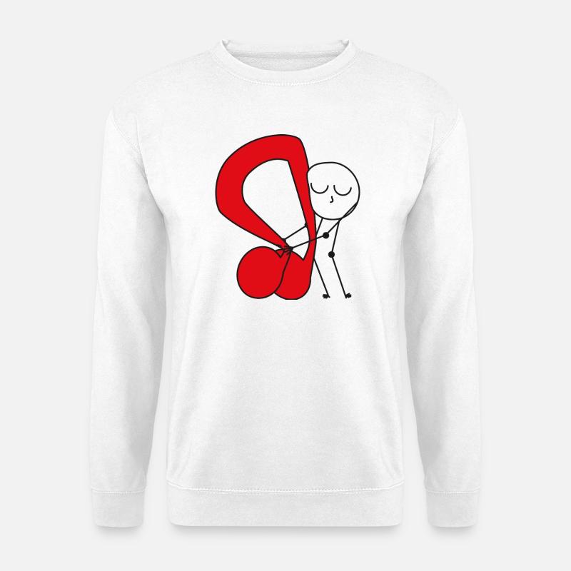 Kuschel Rote Musiknotiz - Unisex Pullover - Weiß