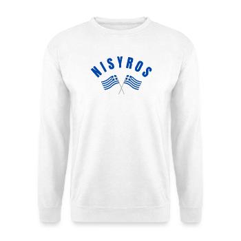 Nisyros griechische Flaggen - Unisex Pullover - Weiß - Vorne