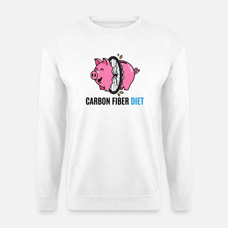 Kohlefaser-Diätschwein - Unisex Pullover - Weiß