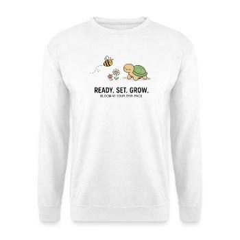 Sanfte Gartenschildkröte und Biene - Unisex Pullover - Weiß - Vorne
