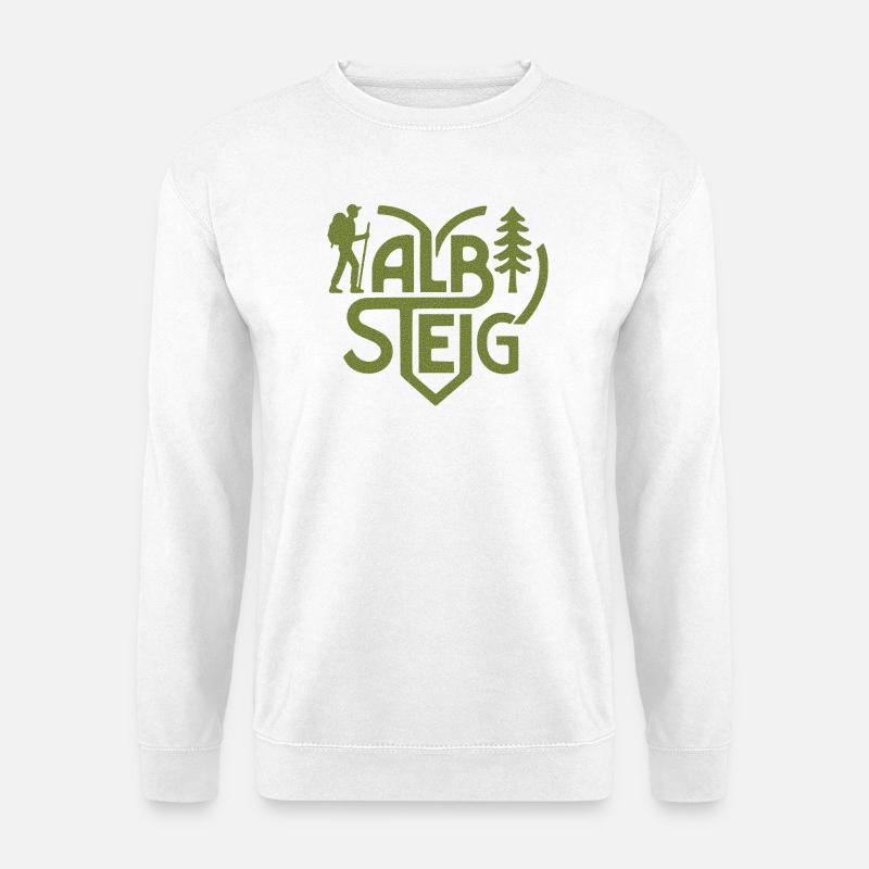Albsteig Herz Waldpfad  - Unisex Pullover - Weiß