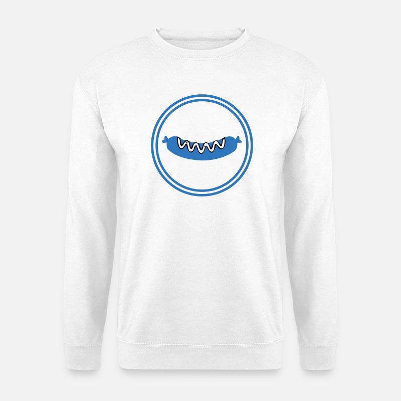 Bratwurst Wurst Kreis Emblem - Unisex Pullover - Weiß