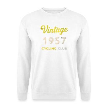 Vintage 1957 – Cycling Club Retro Birth Year - Unisex Sweatshirt - white - Front