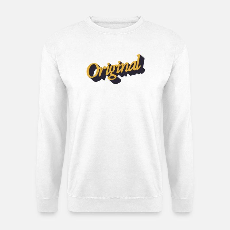 Original bogstav - Unisex sweater - hvid