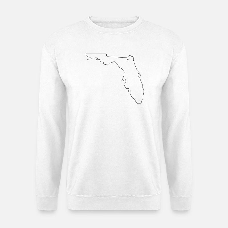 Florida-Gliederungskarte - Unisex Pullover - Weiß