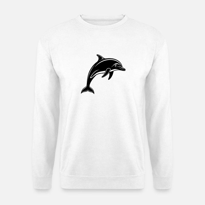 Delfin - Unisex Pullover - Weiß