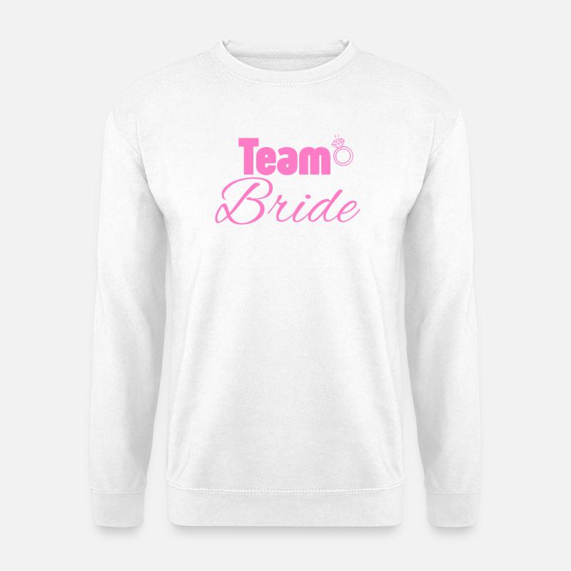 Team Bride: Pink Ring Logo - Unisex Sweatshirt - white