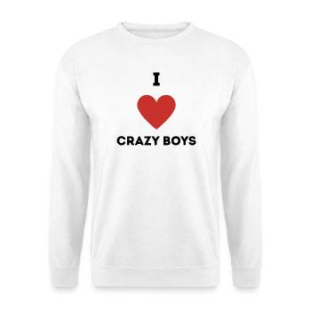 J’adore les garçons fous - Sweat-shirt Unisexe - blanc - Devant