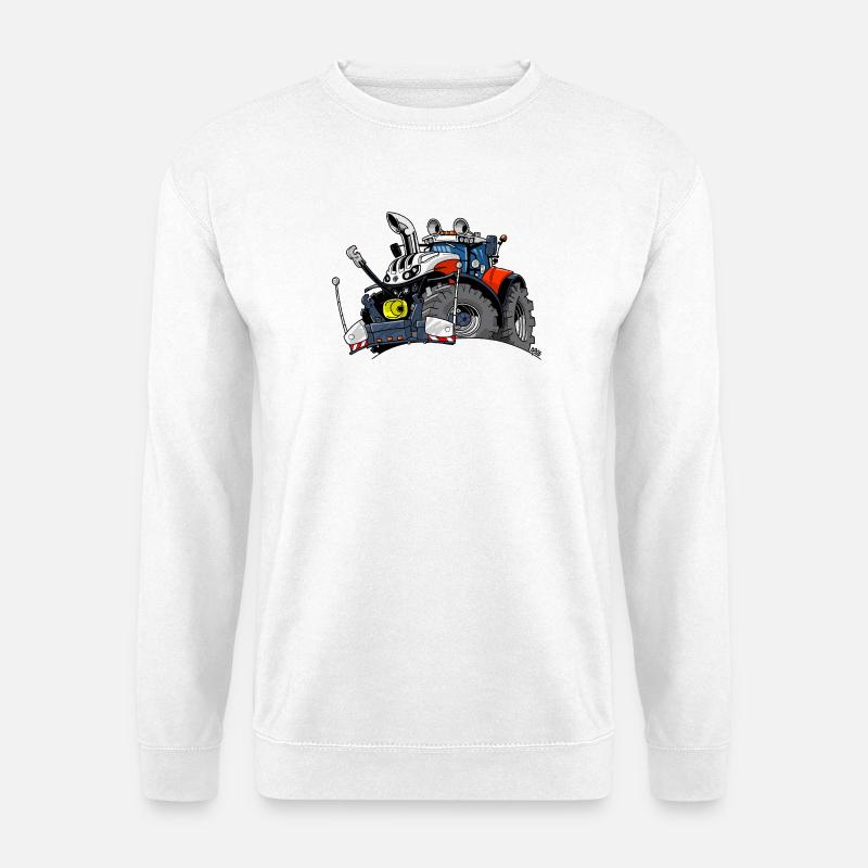 1475_RED-WHITE-TRACTOR-AUSTRIA - Unisex Sweatshirt - white