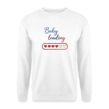Baby Loading: Herz-Countdown - Unisex Pullover - Weiß - Vorne