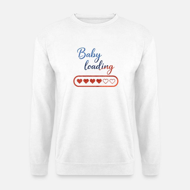 Baby Loading: Herz-Countdown - Unisex Pullover - Weiß