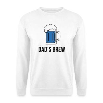 Kühles Dads Brew Bierglas Papa - Unisex Pullover - Weiß - Vorne