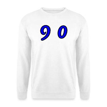 90. 90 ANS. 90e ANNIVERSAIRE. ANNIVERSAIRE 90 ANS. - Sweat-shirt Unisexe - blanc - Devant