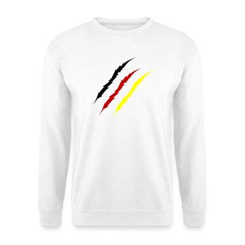 krallen_deutschland_-2- - Unisex Pullover - Weiß - Vorne