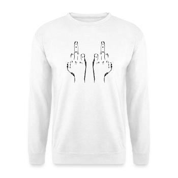 Va te faire foutre les mains - Sweat-shirt Unisexe - blanc - Devant