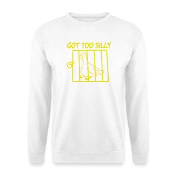 Bird in a cage – Got Too Silly - Unisex Sweatshirt - white - Front