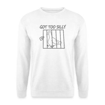 Pigeon trop bête dans la cage - Sweat-shirt Unisexe - blanc - Devant