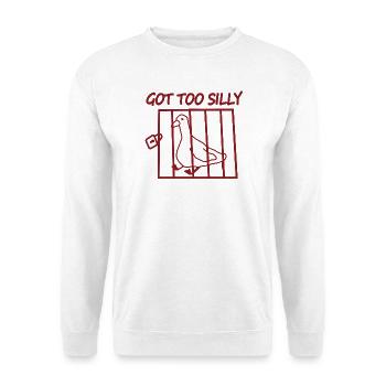 Die eingesperrte Taube wurde zu albern - Unisex Pullover - Weiß - Vorne