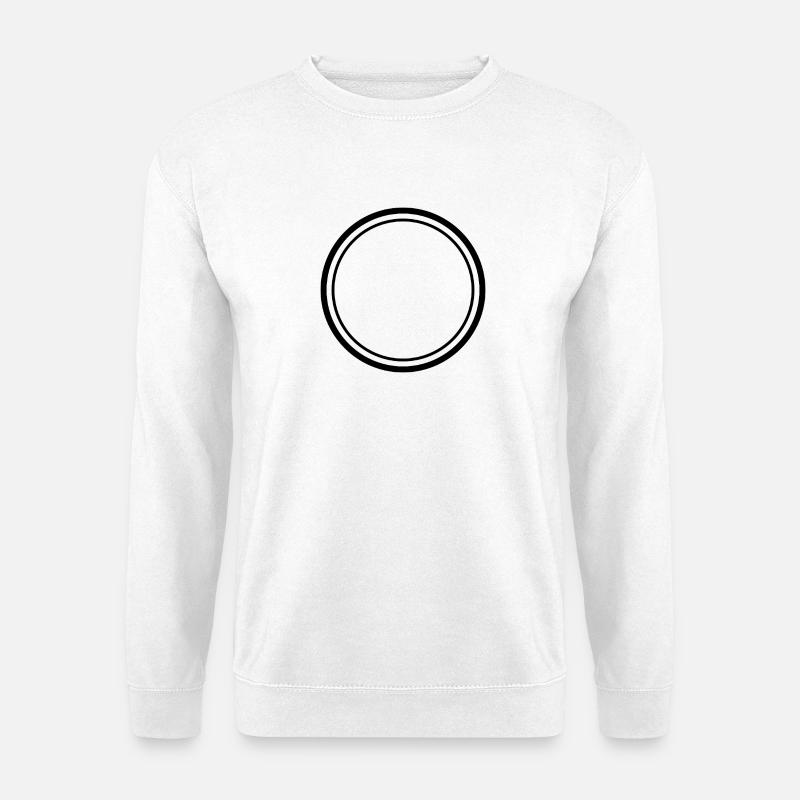 Doppelkreisrahmen - Unisex Pullover - Weiß