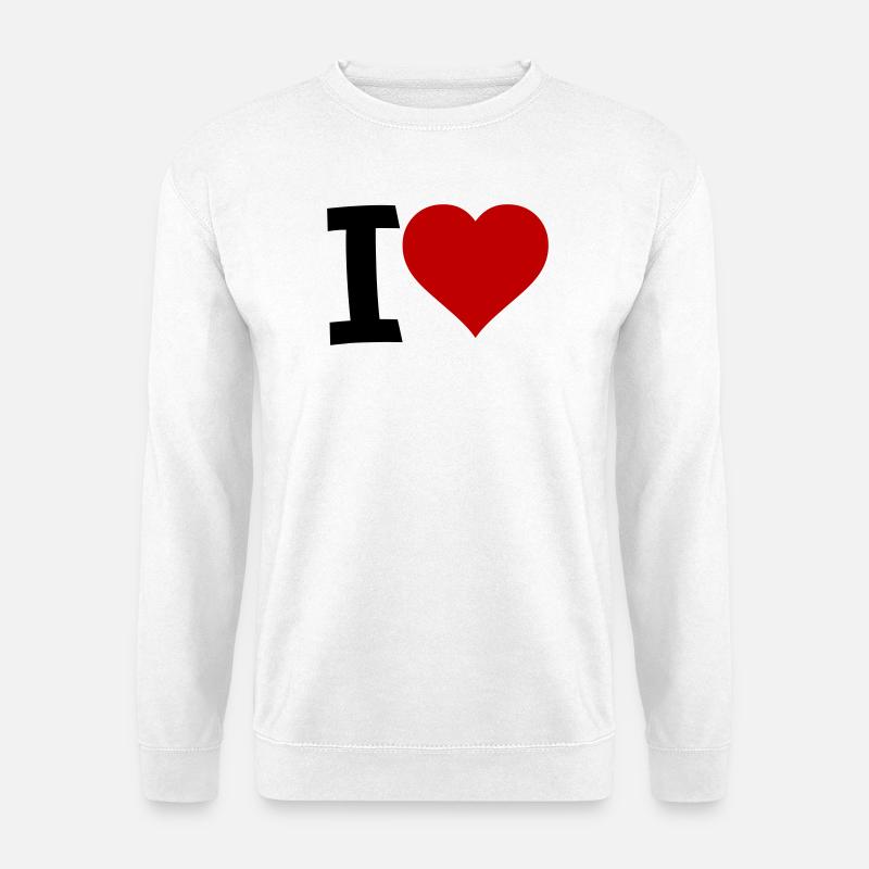 I Love - Unisex Pullover - Weiß