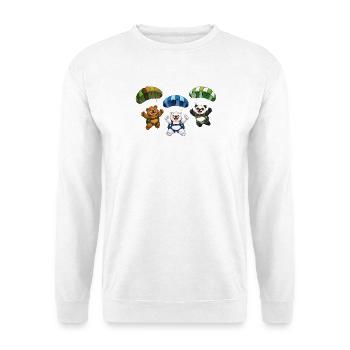 Three Bears Jump with a Parachute - Unisex Sweatshirt - white - Front