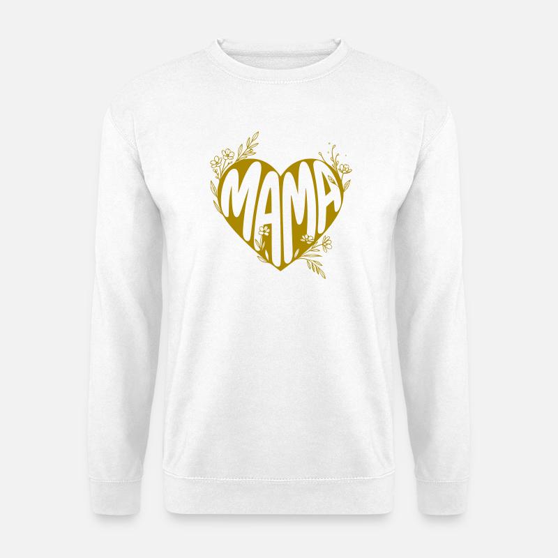Mama Florales Herz - Unisex Pullover - Weiß